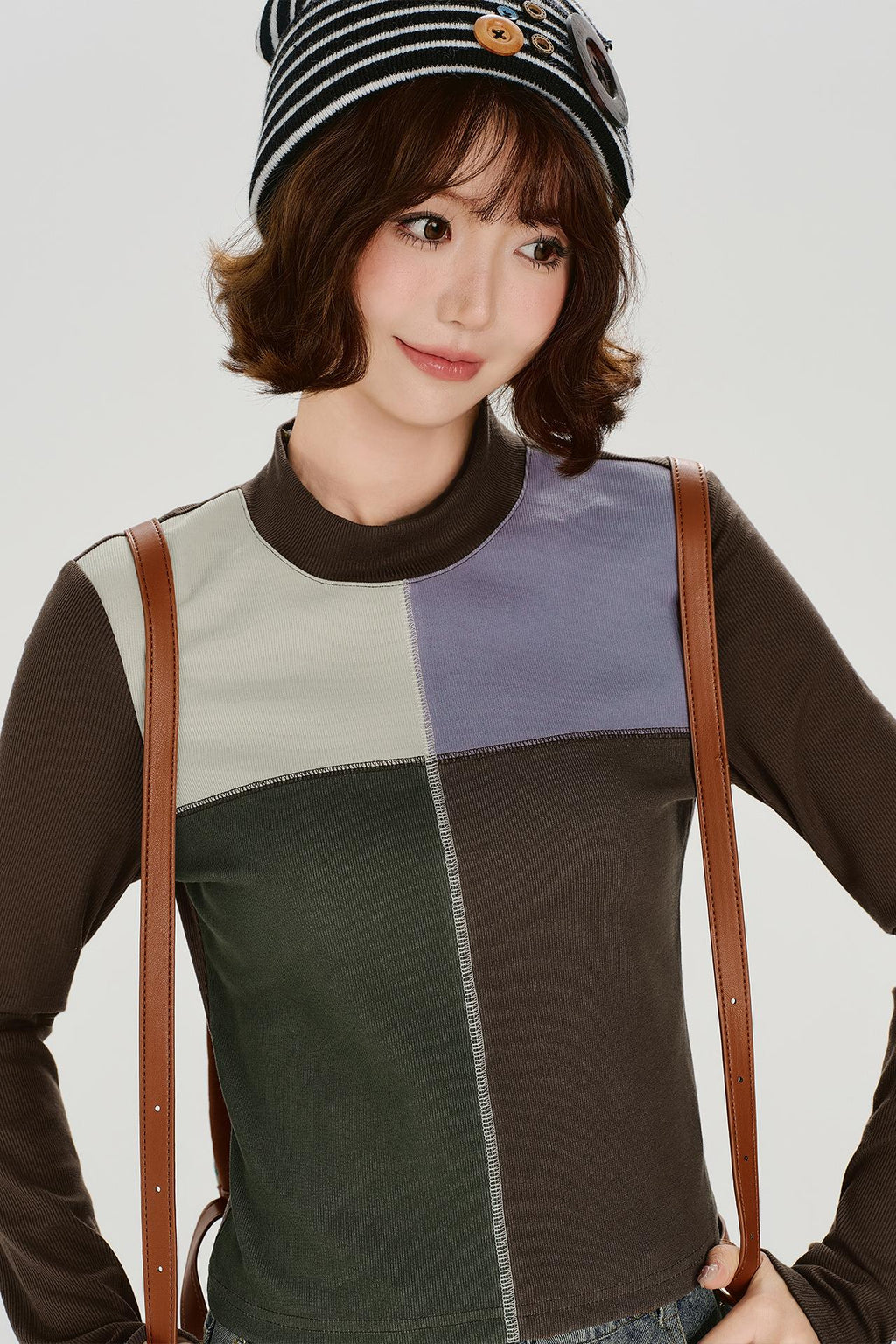 レトロパッチワークモードトップス