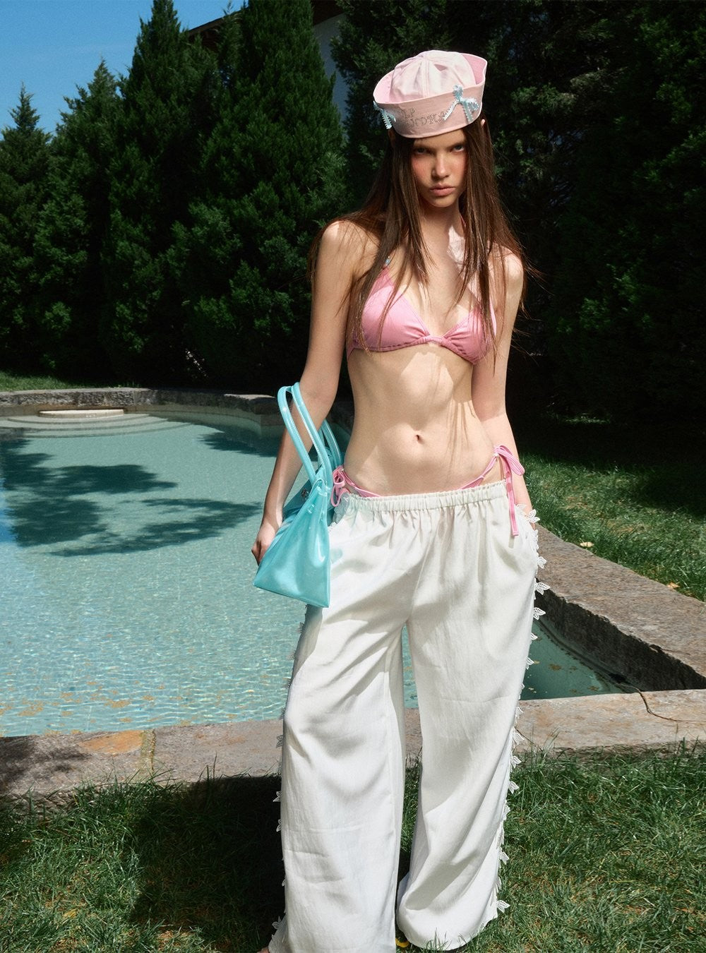 Beaded Tie Bikini Set