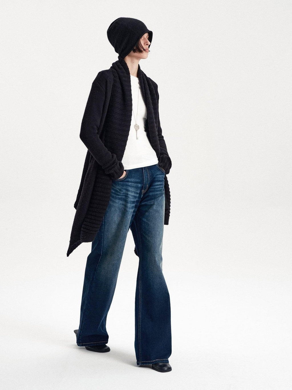 Asymmetric Irregular British Vintage Reversible Women's Wool Cardigans