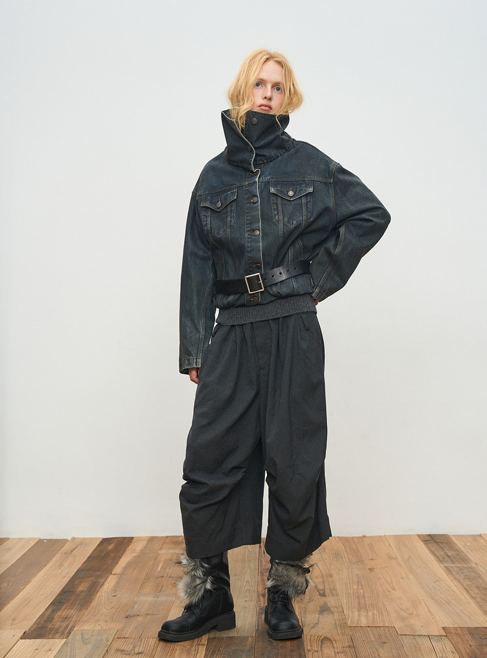 Heavy Wash Oversized Denim Jacket
