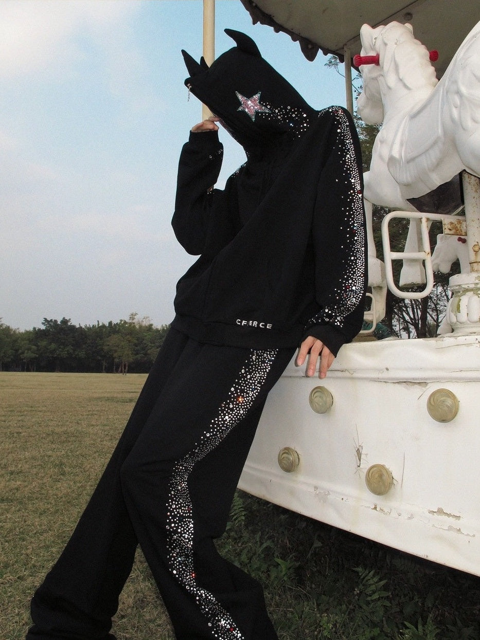 Asymmetrical High Waist Loose Straight Leg 100 Percent Cotton Versatile Pants