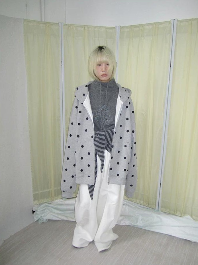 3months | POLKA DOT BOA HOODIE JACKET【ID:TN00060】