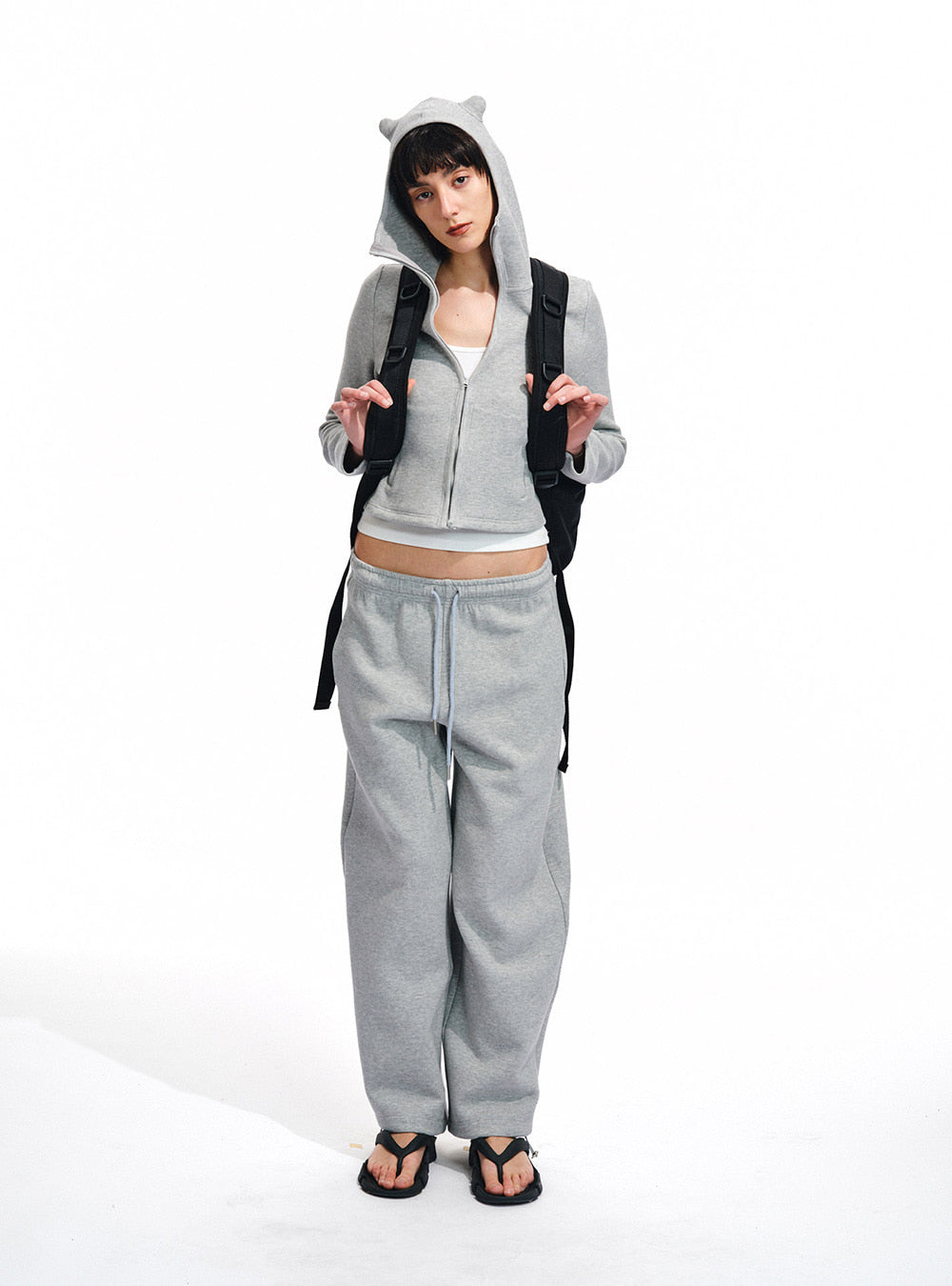 Bear Ear Hood Zip-Up & Pants