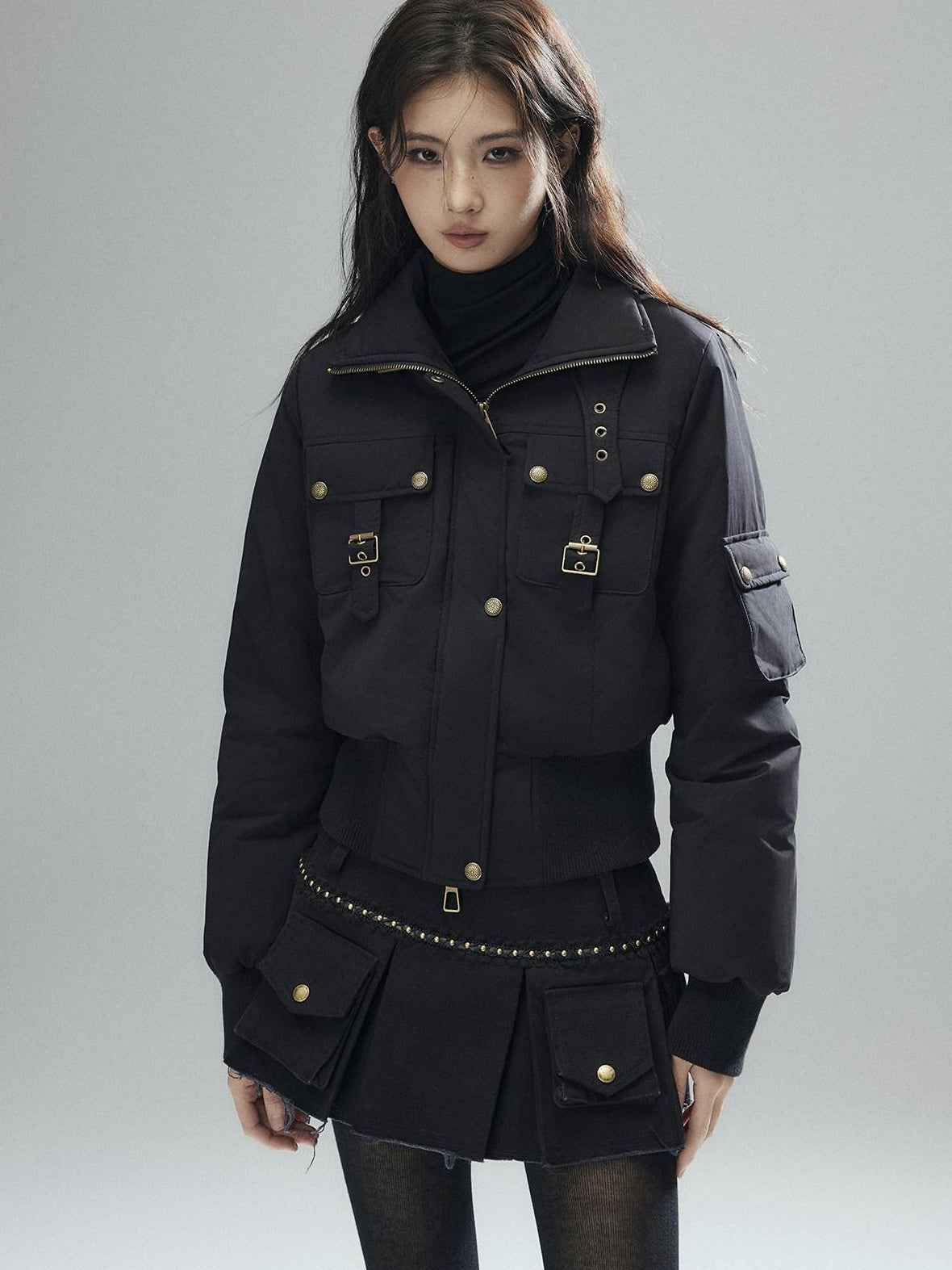 90 Percent White Duck Down Warm Casual Cinched Waist Women Everyday Down Jackets