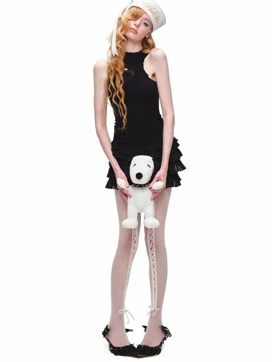 Heart Lace Applique Tiered Racerback Tank Women's Casual Mini Dresses
