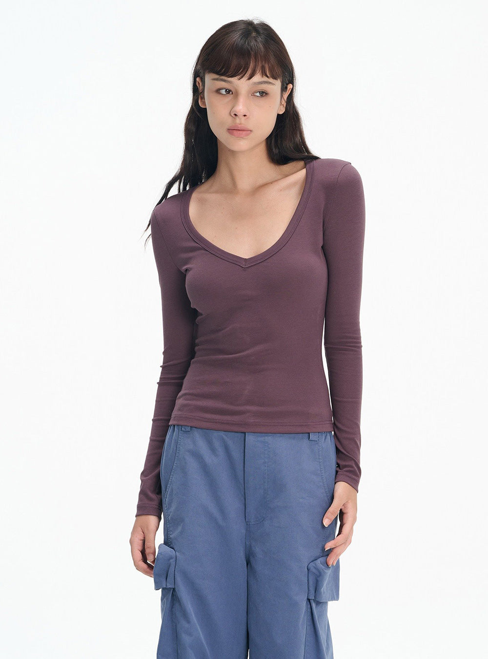 Pure V-Neck Tailored Top (3color)