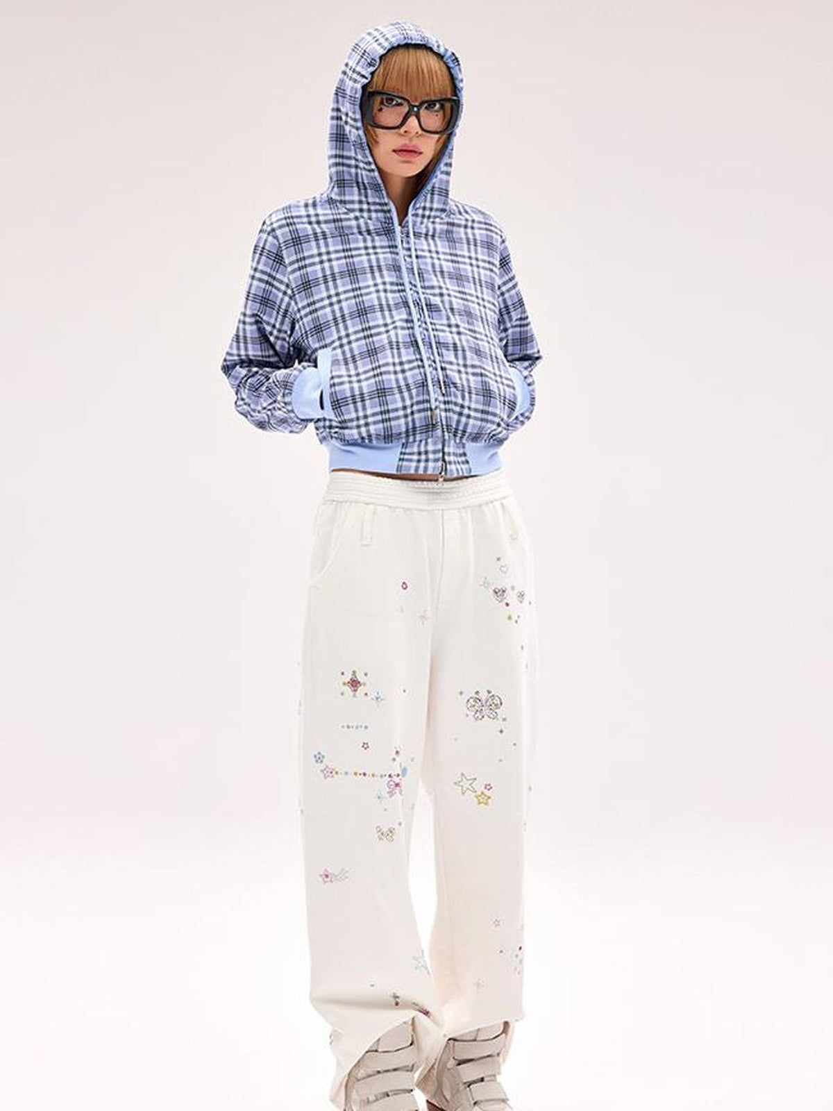 Crystal Embellished Cotton Sweatpants