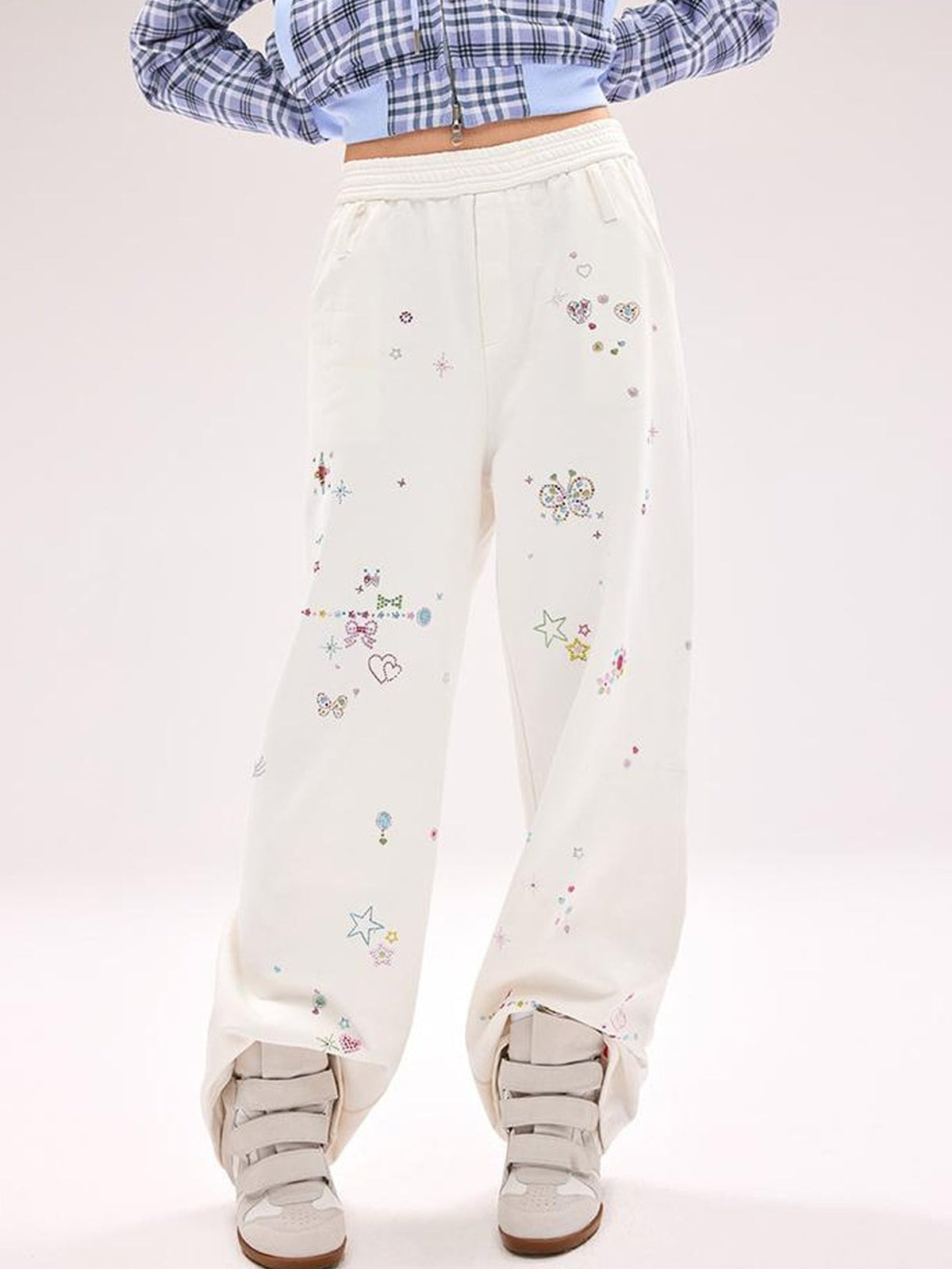 Crystal Embellished Cotton Sweatpants