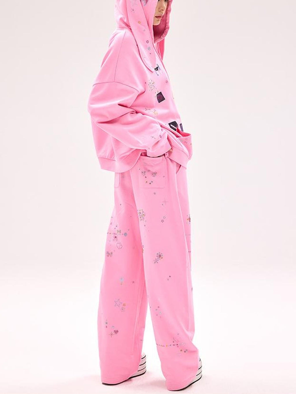 Crystal Embellished Cotton Sweatpants