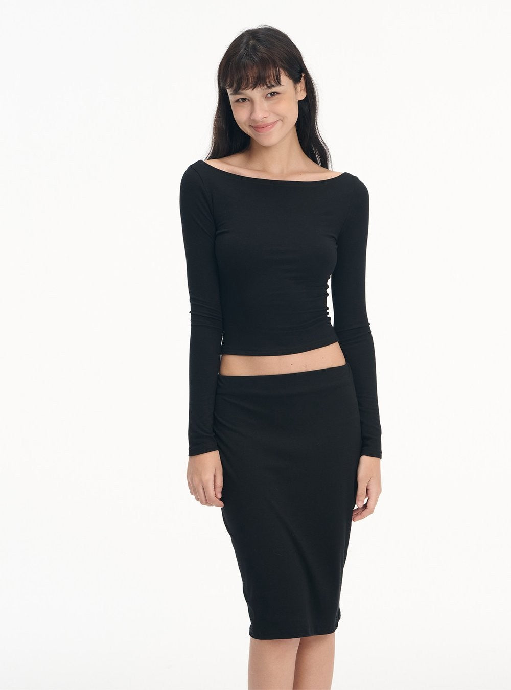 Softline Boatneck Top & Skirt (2color)