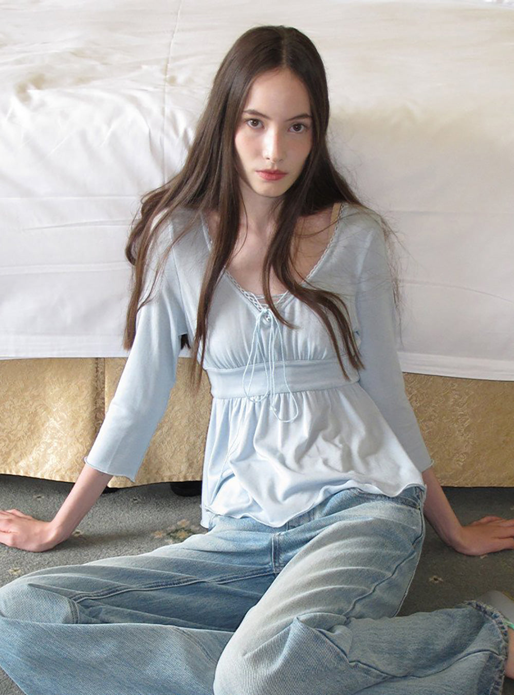 Cloud Drawstring Top