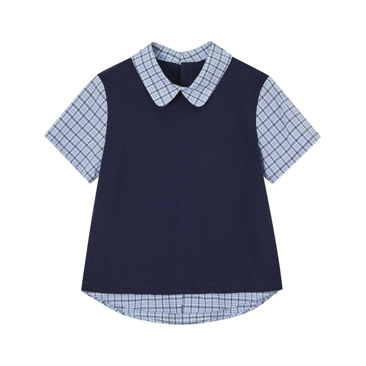Romance Nanci Navy Fake Vest Shirt