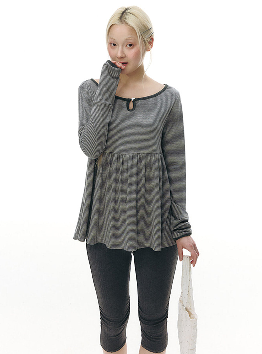 Twinkle Peplum Girl Top (2color)