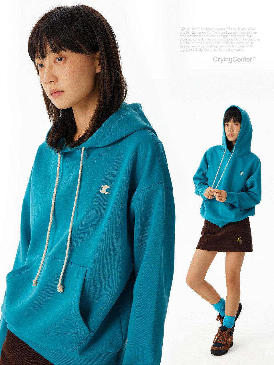 CryingCenter Archive Logo Slim Fit Hoodie