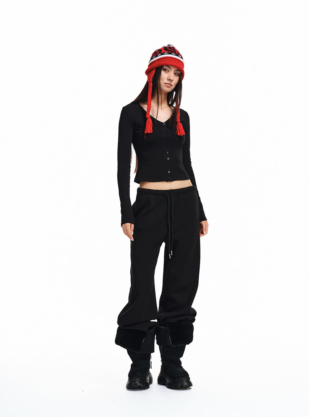 Slim Long Sleeve & Wide Pants (3color)