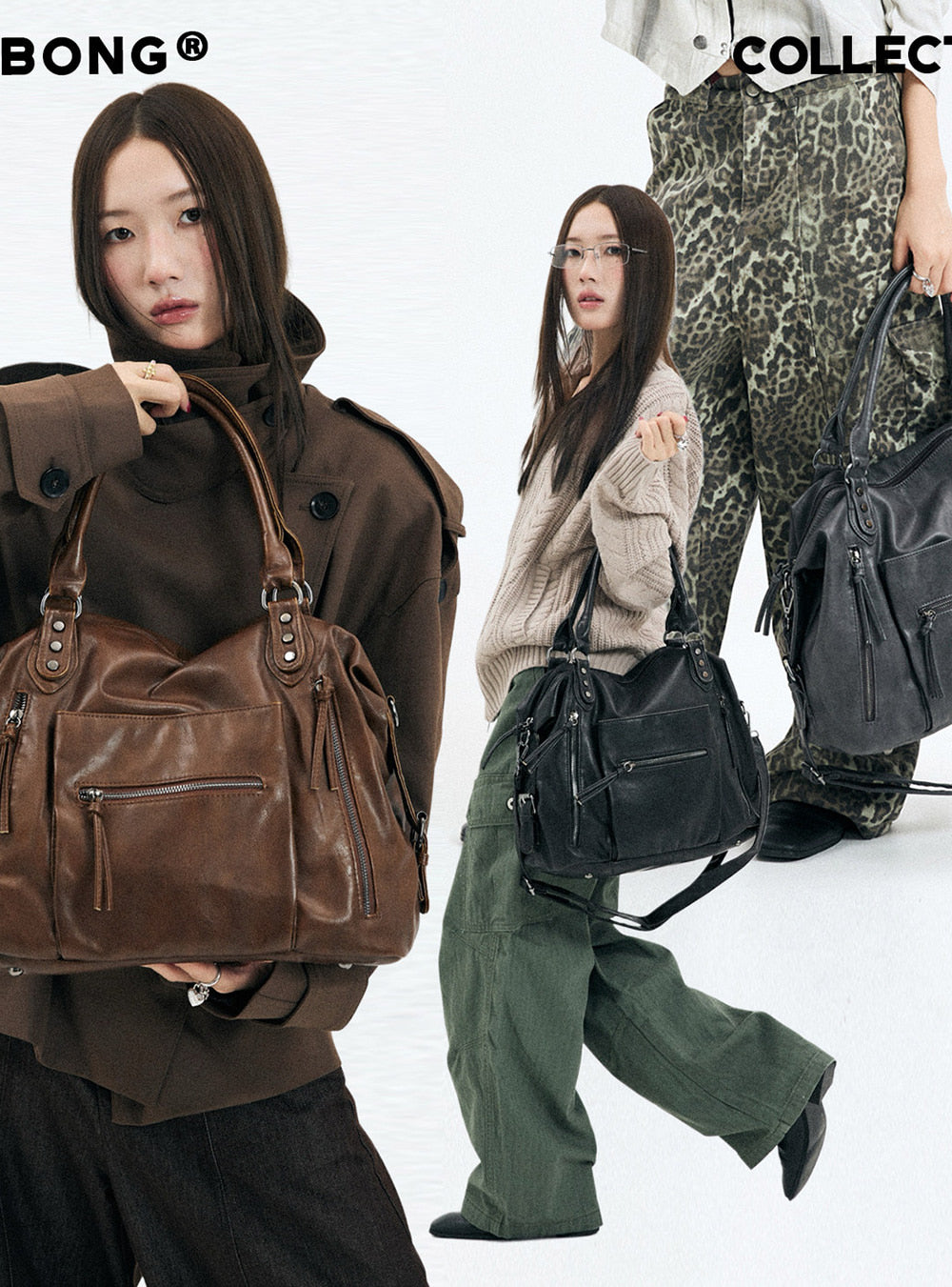 Retro Wash Shoulder Crossbody Bag (3color)