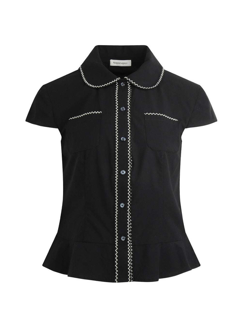 Contour Petal Collar Blouse (2color)