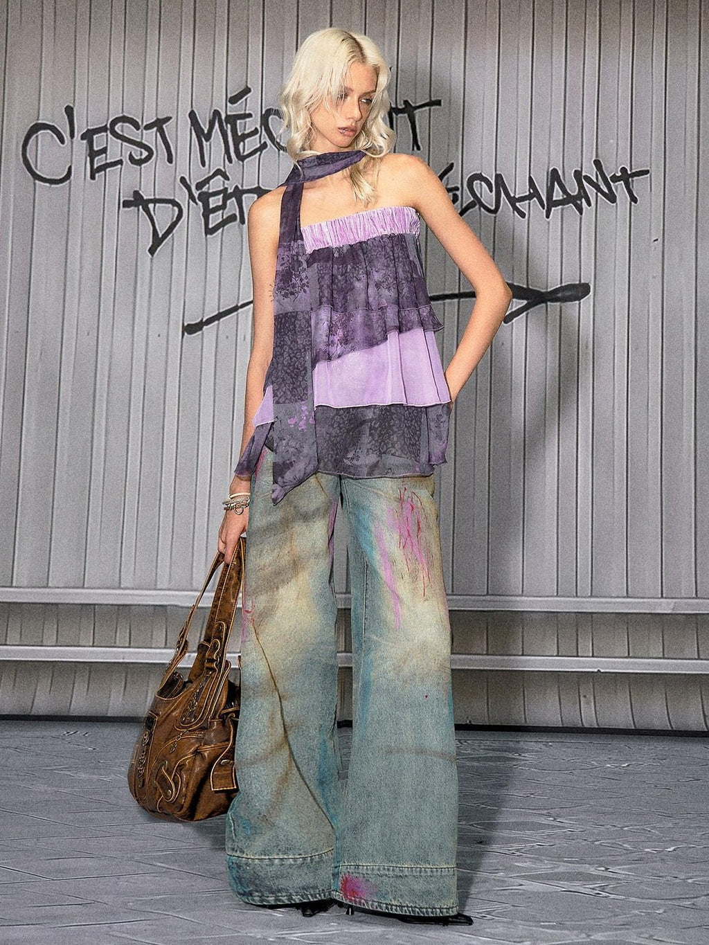 Washed Blue Button Fly Mid Rise Slight Stretch Sexy Straight Leg Jeans
