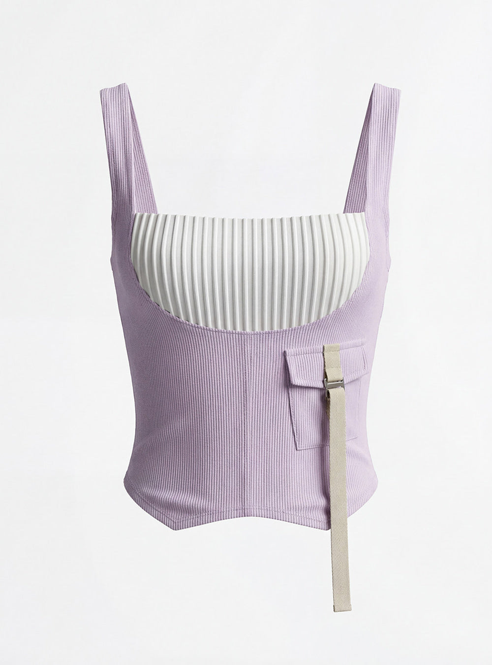 Babydoll Ribbon Pocket Camisole Top
