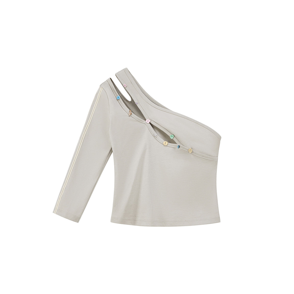 Asym Button Split Top