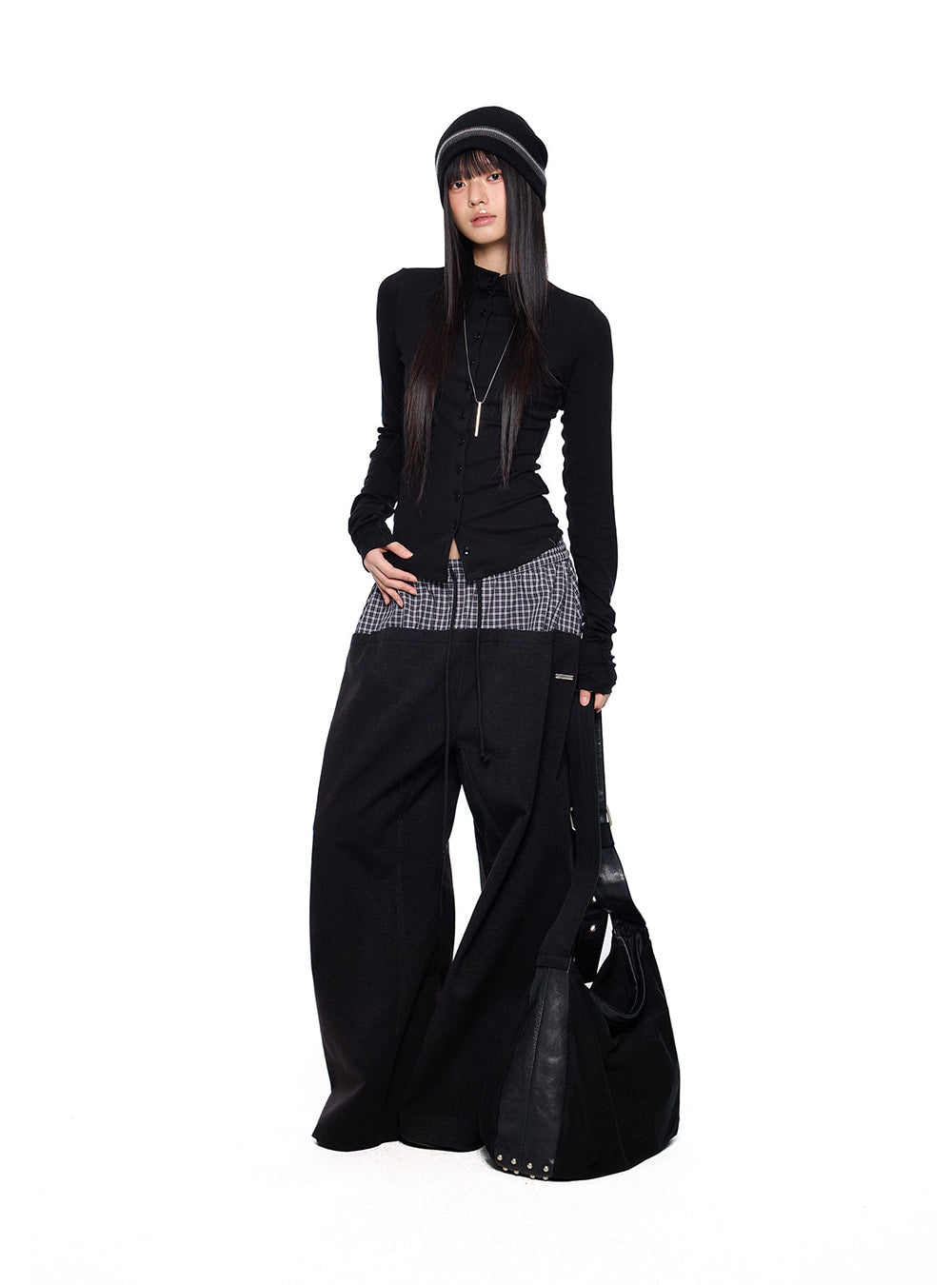 Contour Button Slim Knit Top (4color)