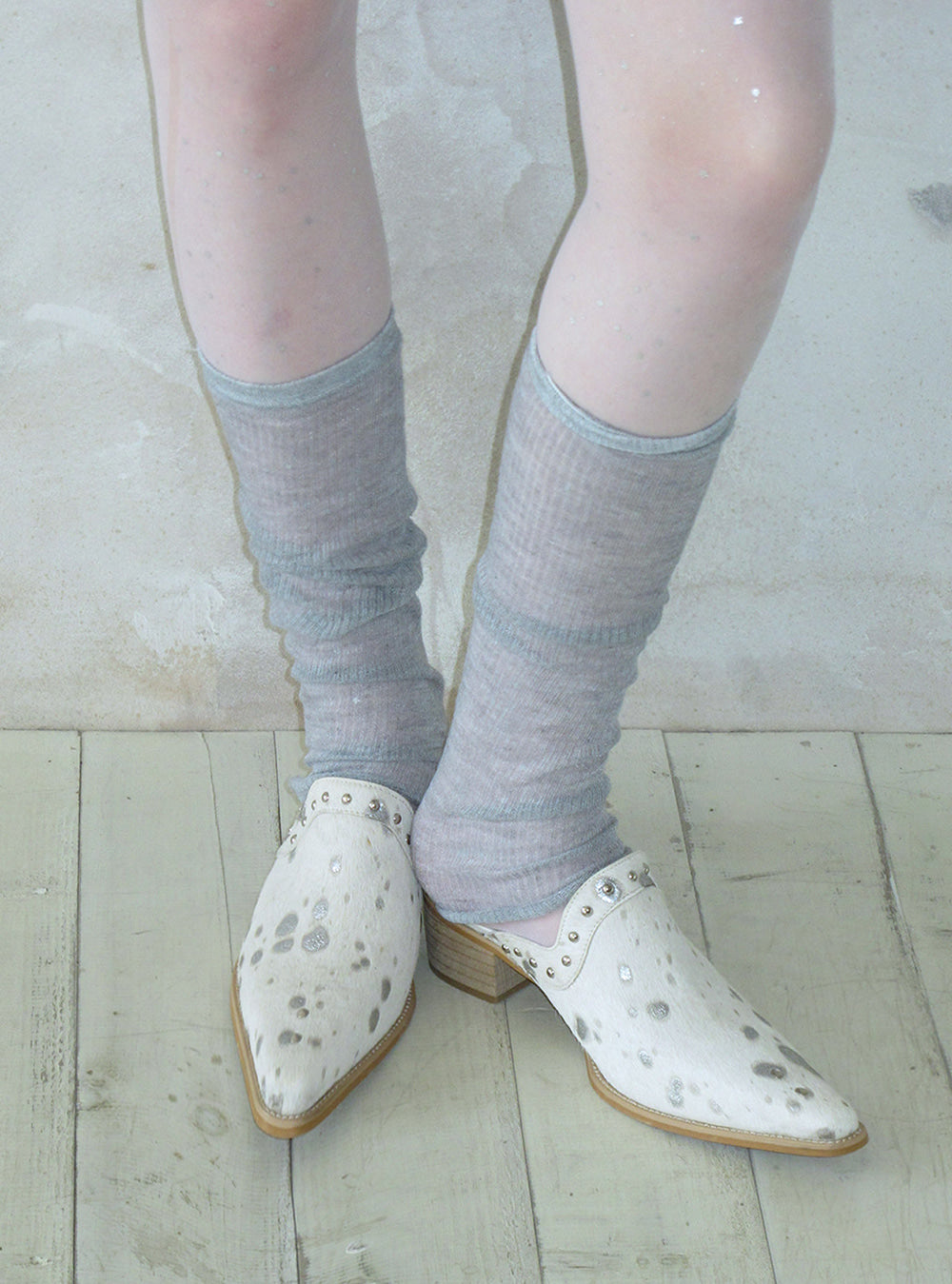 Stardust Pony Hair Mule Heels