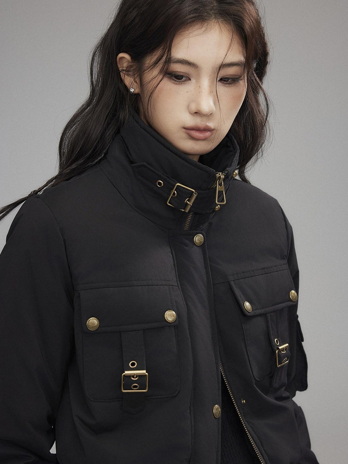 90 Percent White Duck Down Warm Casual Cinched Waist Women Everyday Down Jackets
