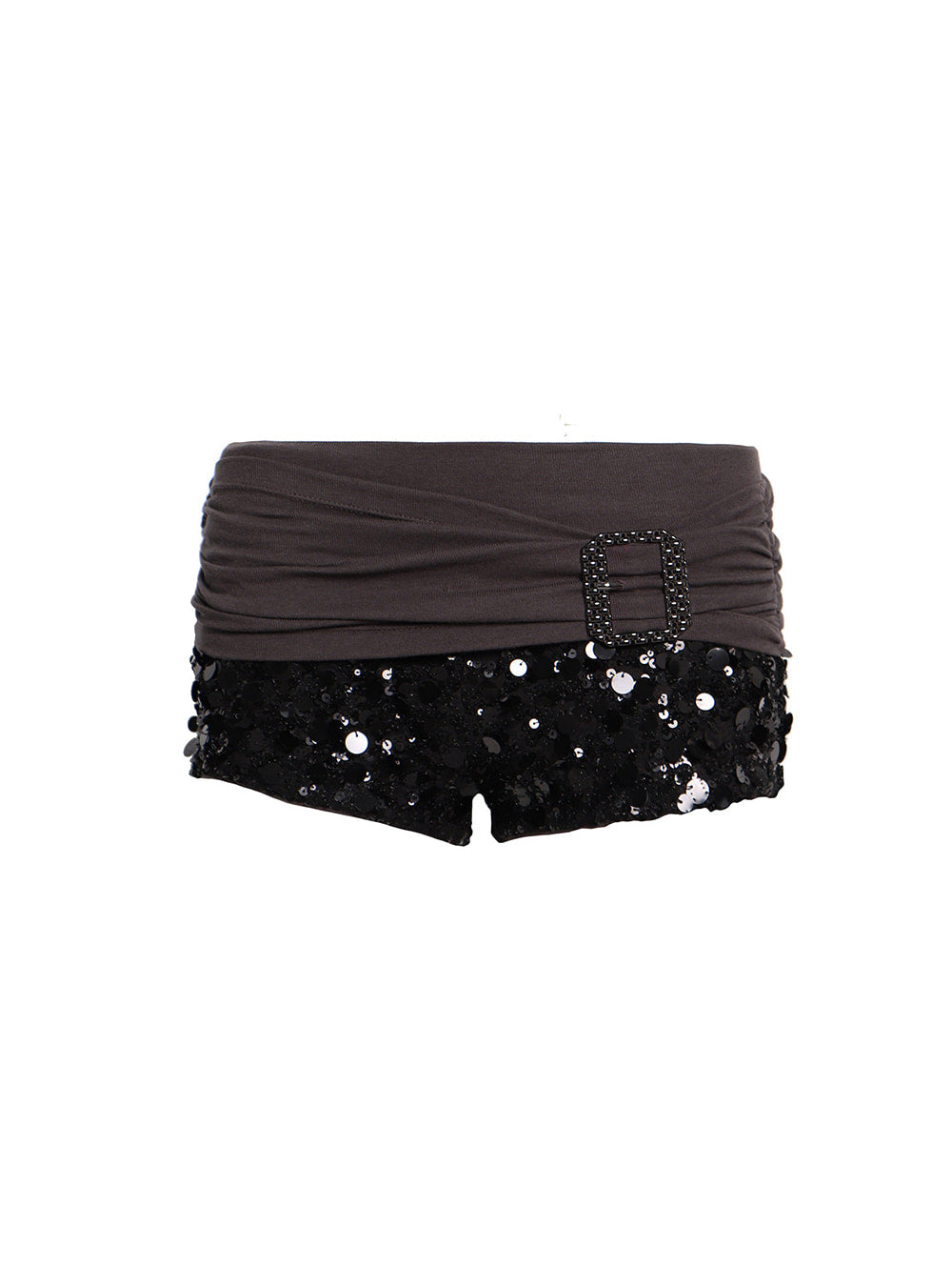 Midnight Sequin Draped Hotpants (2color)