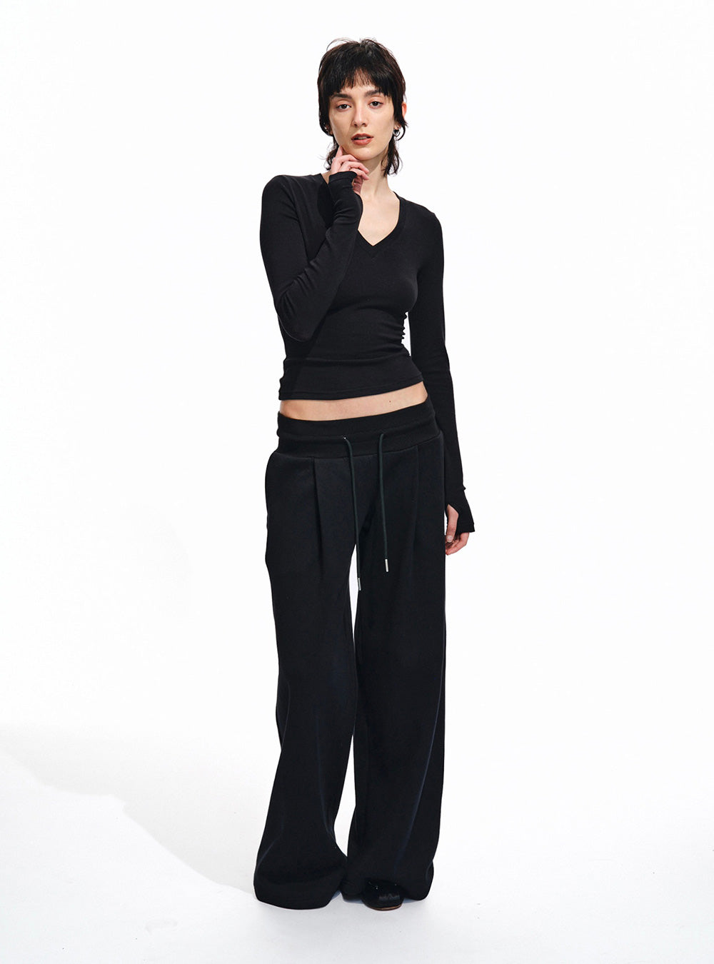 Low Tide V-Long Sleeve & Flow Pants (3color)
