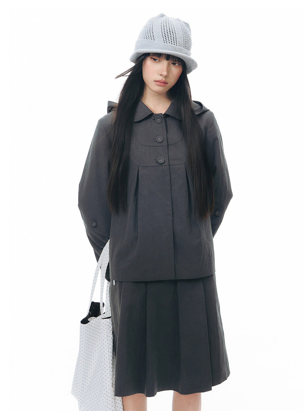 Detachable Hood Panel Jacket
