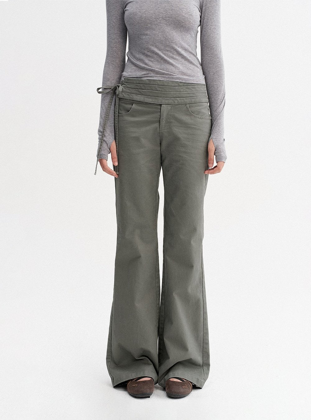 Wrapline Flare Pants (2color)