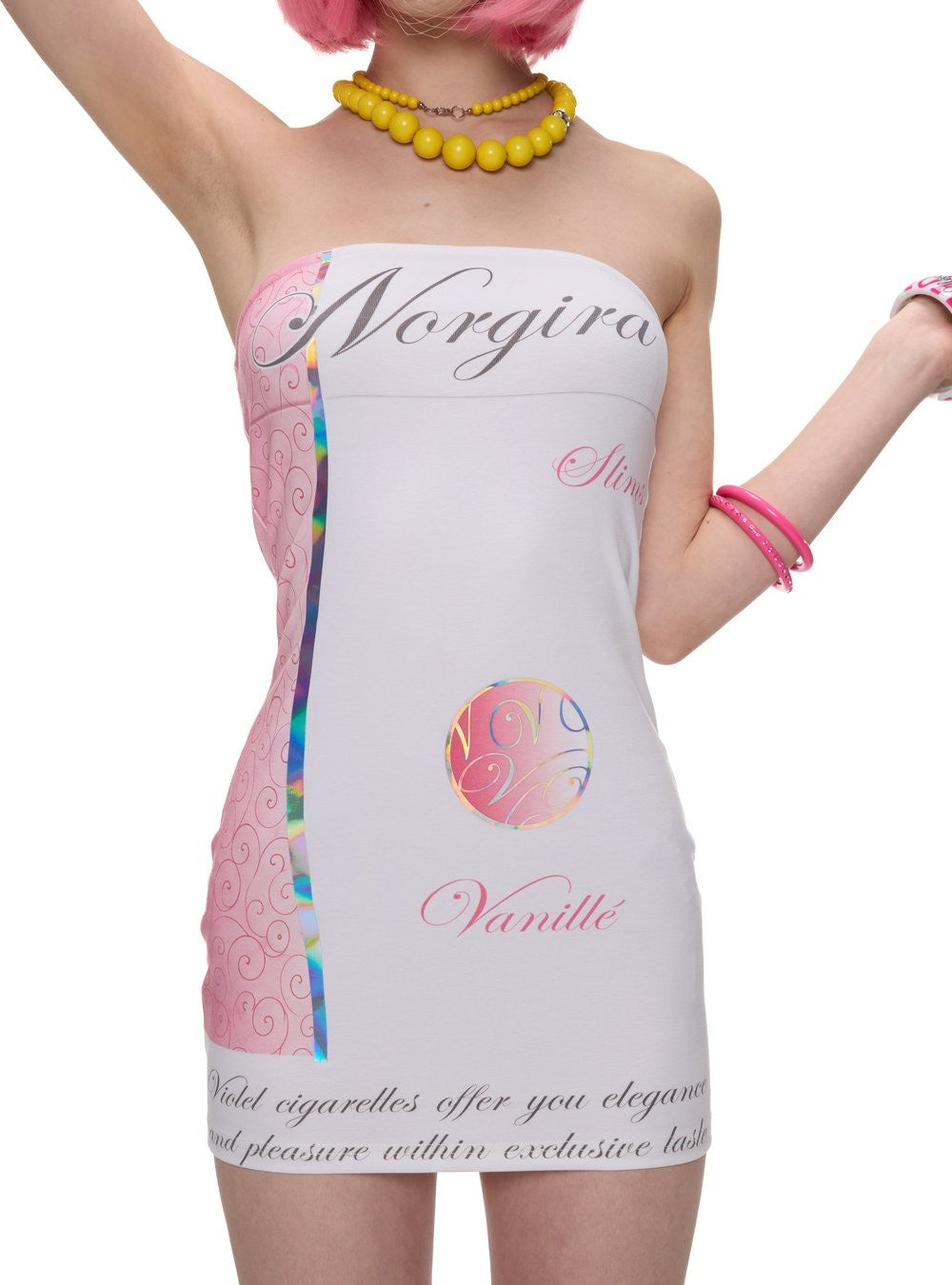 Vanille Cigarette Strapless Dress