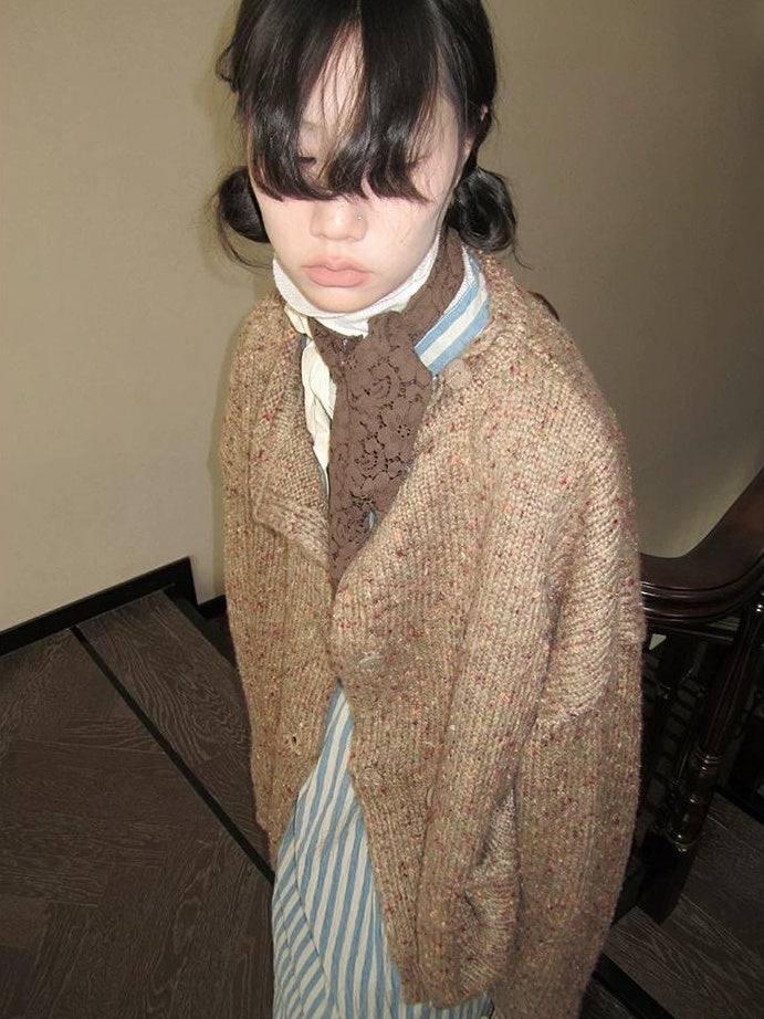 3months | VINTAGE KNIT CARDIGAN JACKET【ID:TN00033】