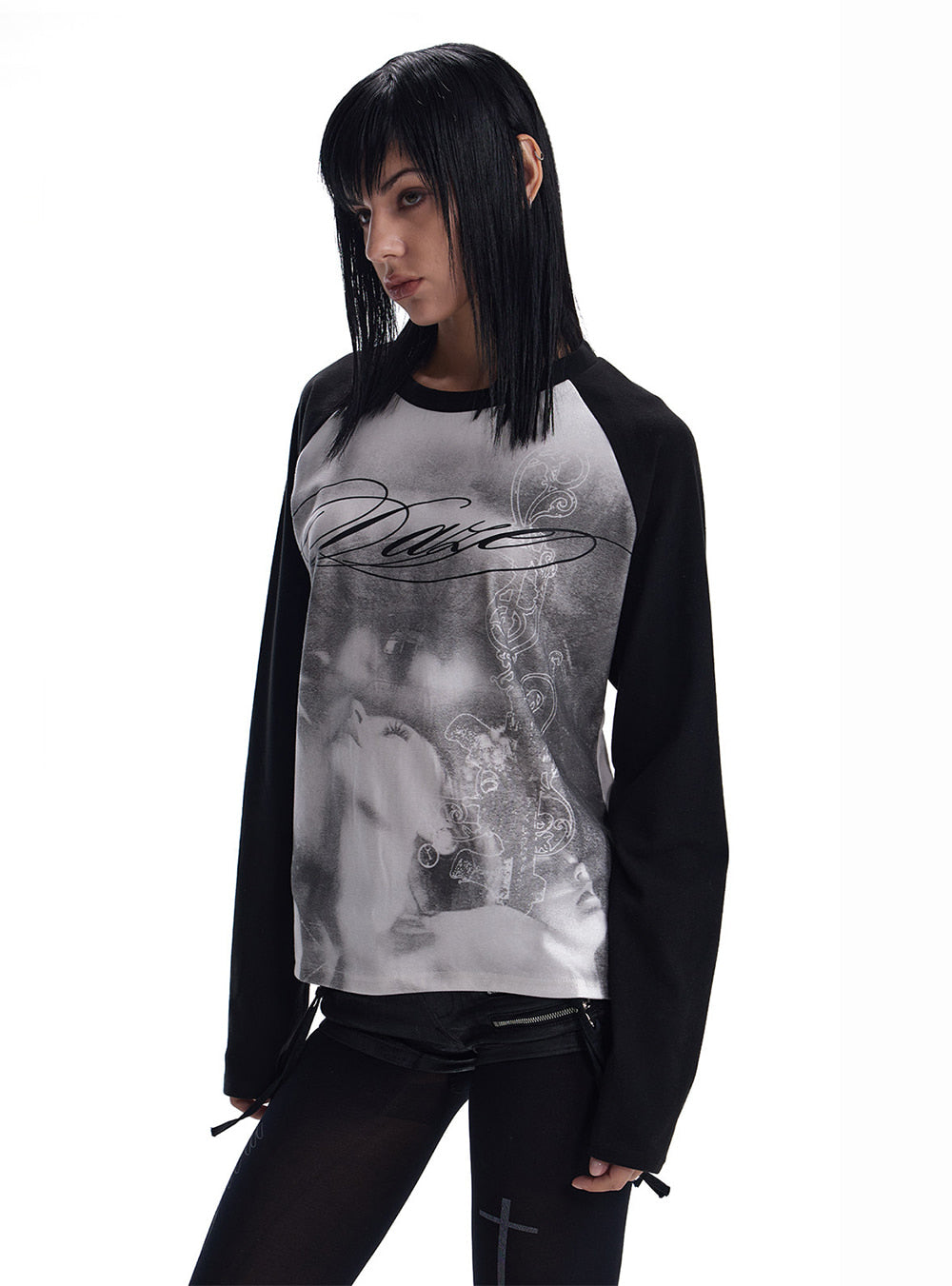 Millennial Portrait Raglan Top