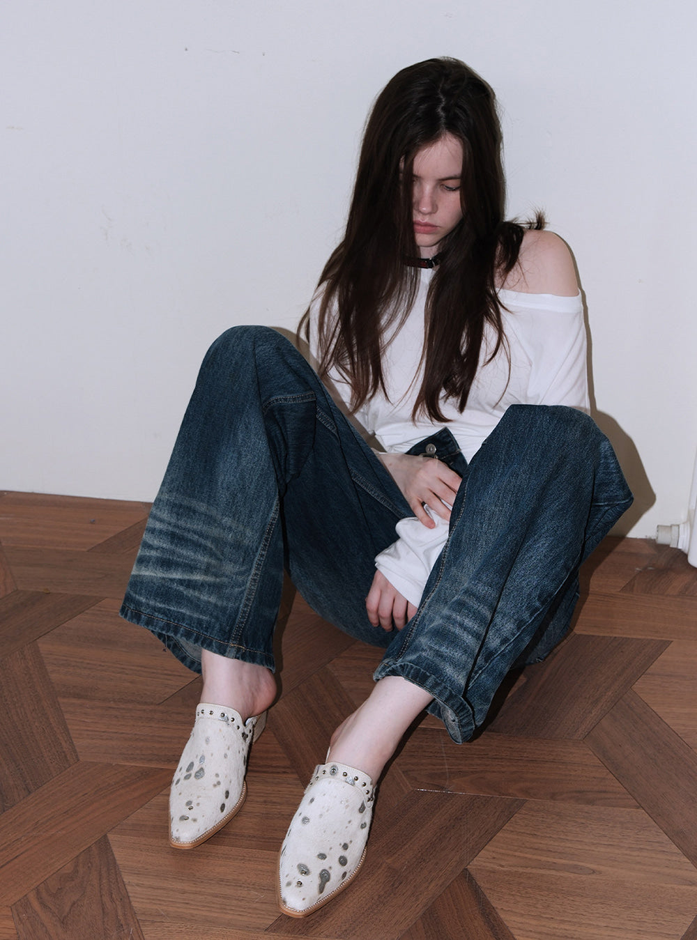 Stardust Pony Hair Mule Heels