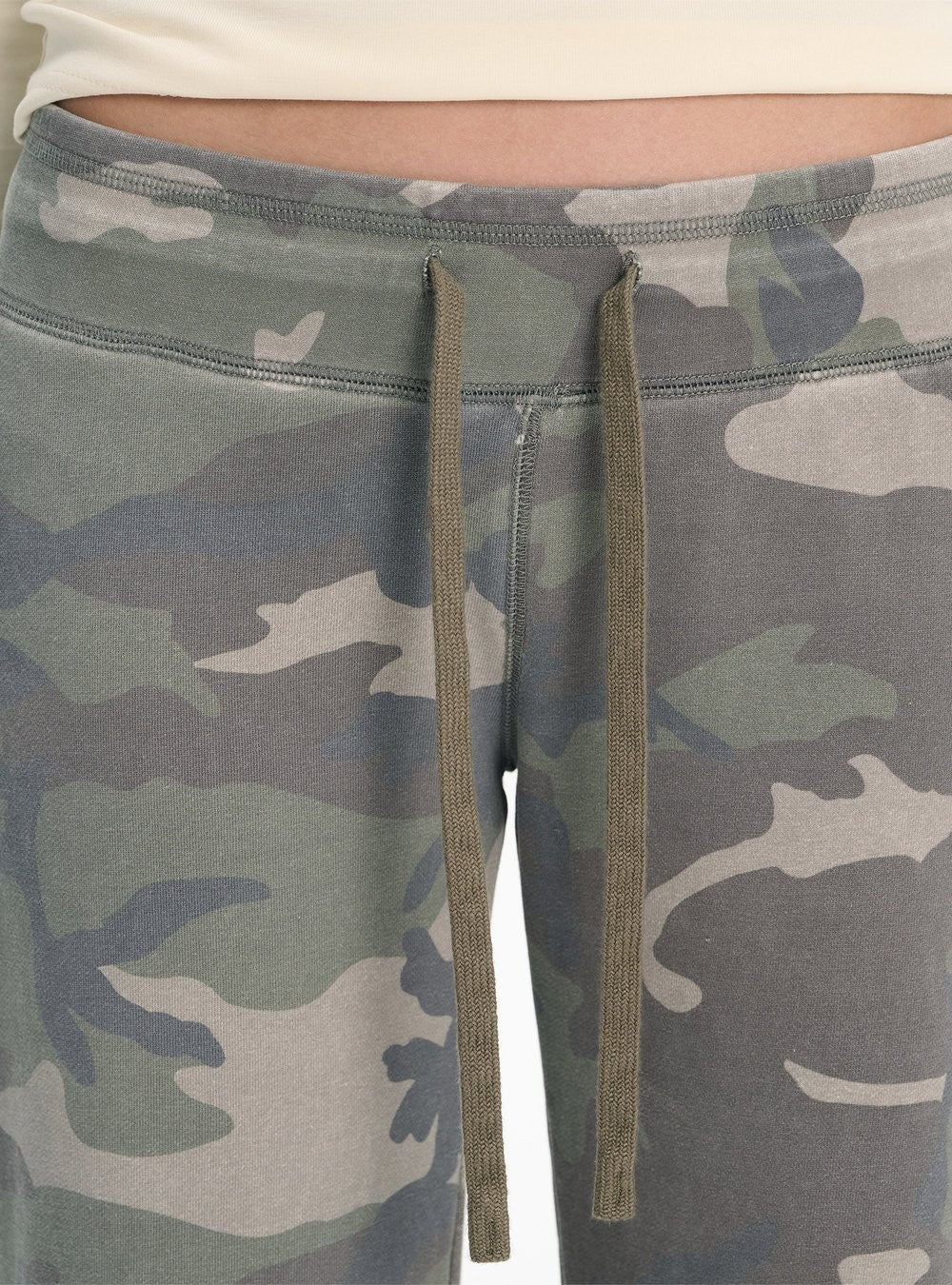 Camouflage Drawstring Flare Pants