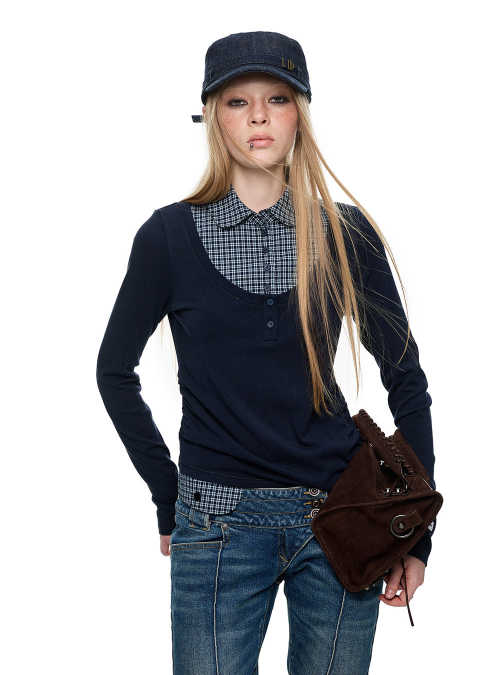 Riot Layered Check Base Top (2color)