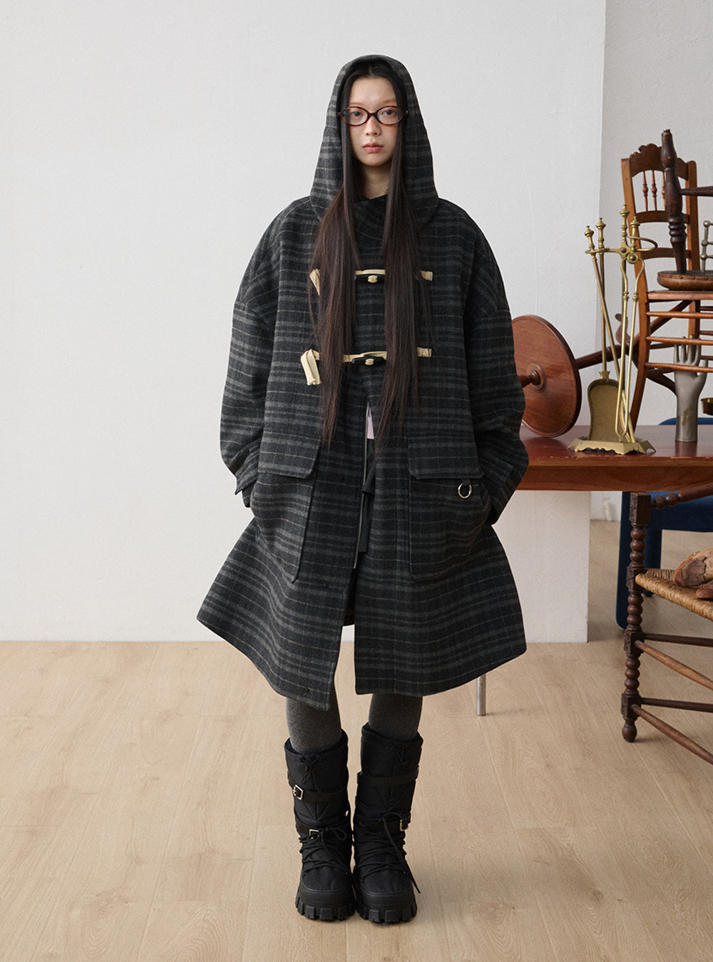 Wool Blend Toggle Coat