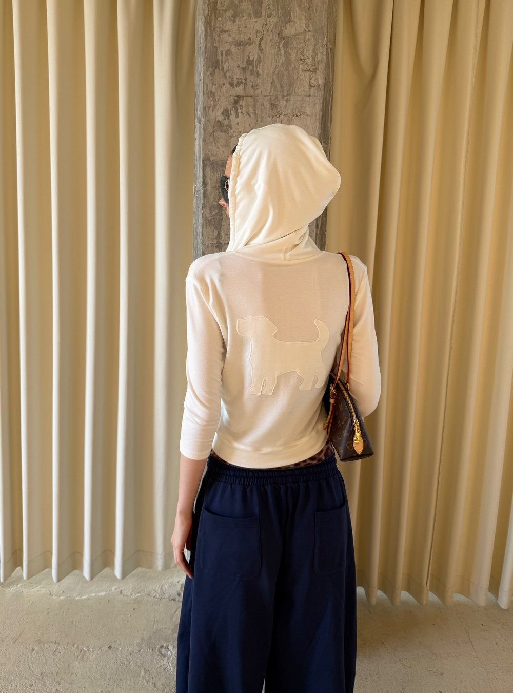 Tailored Modal Wool Zip-Up Top