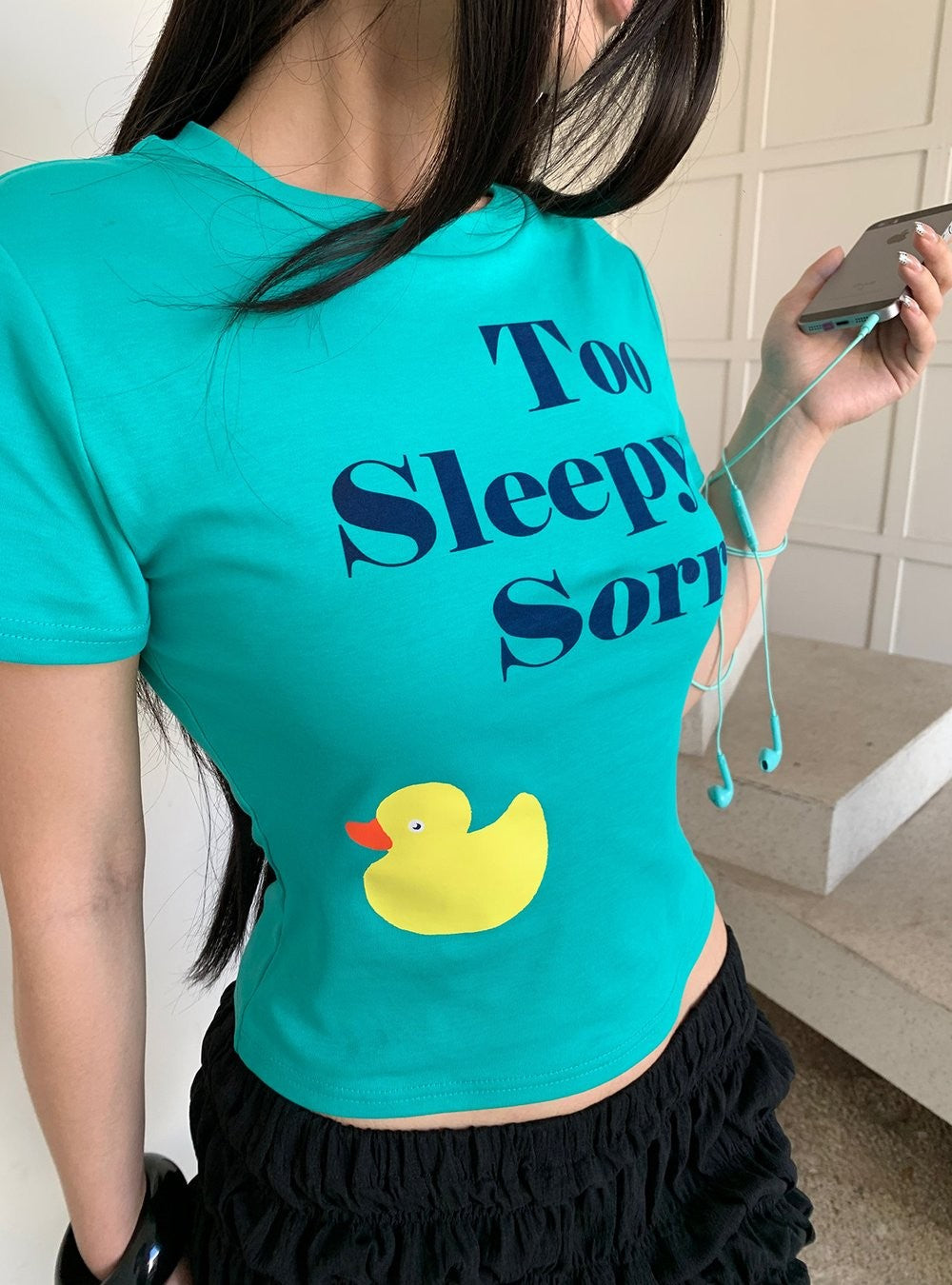 Lake Duck Print Top