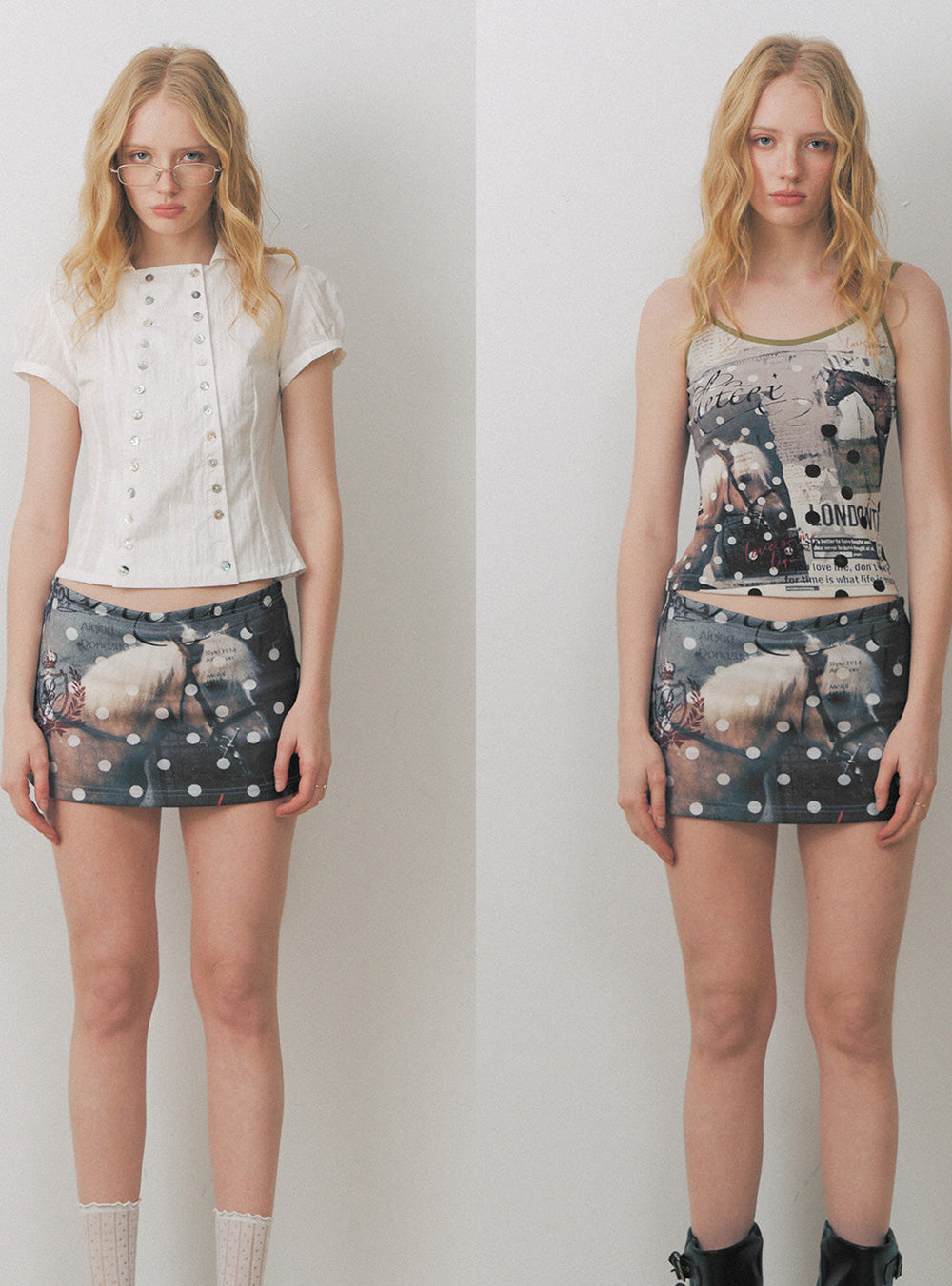 Equestrian Archive Print Mini Skirt