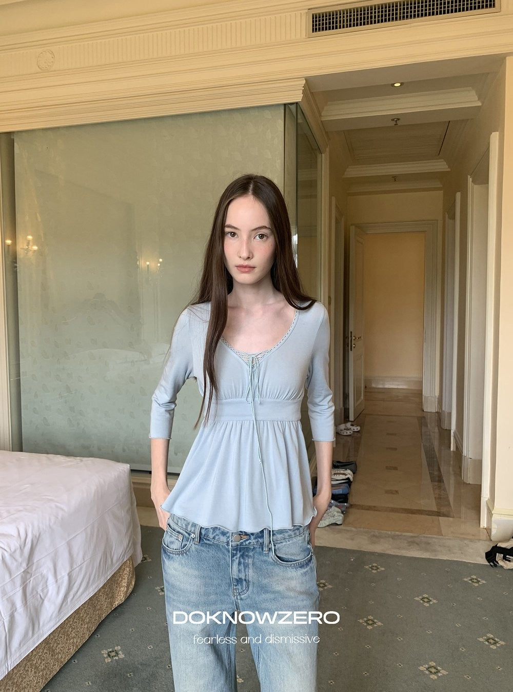 Cloud Drawstring Top