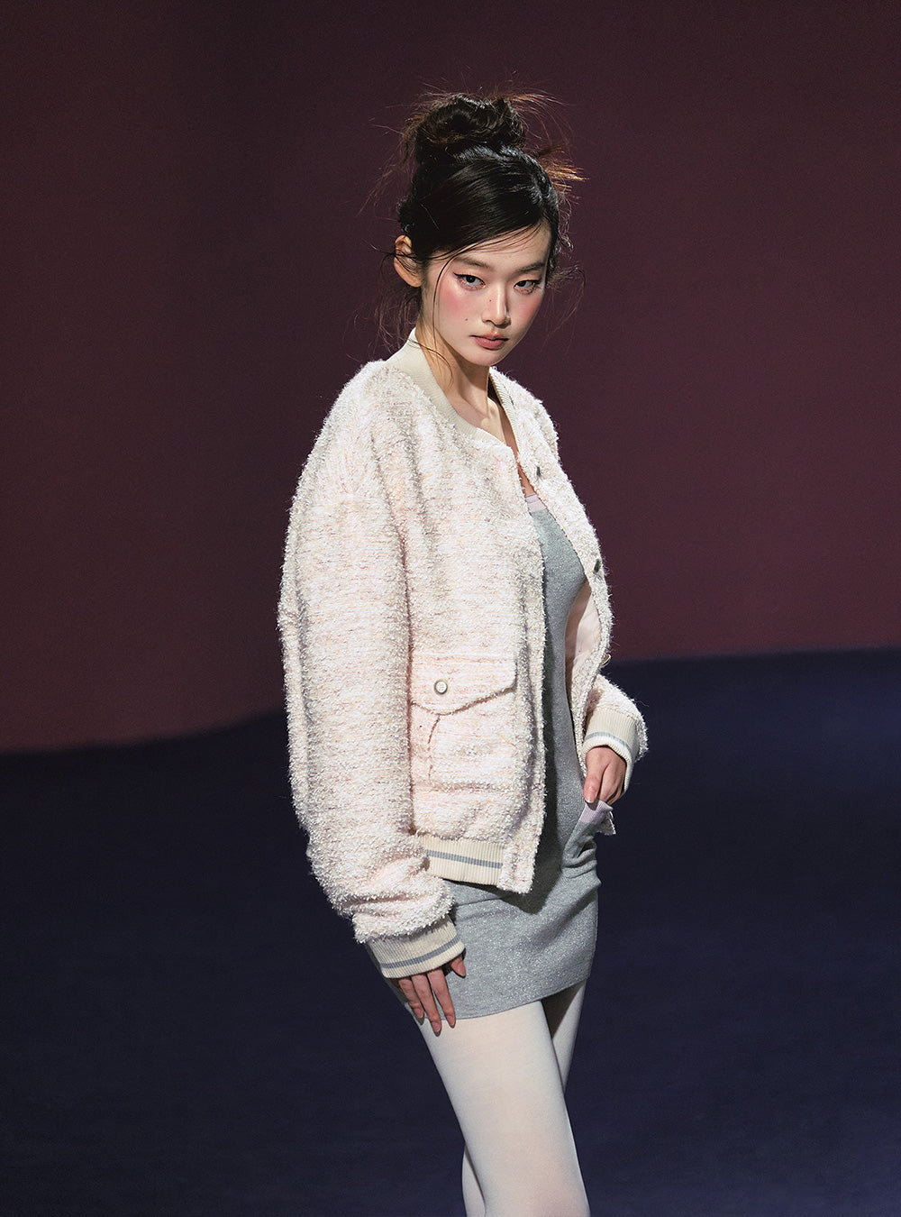 Pastel Knit Dress & Cardigan Set Up (2piece)