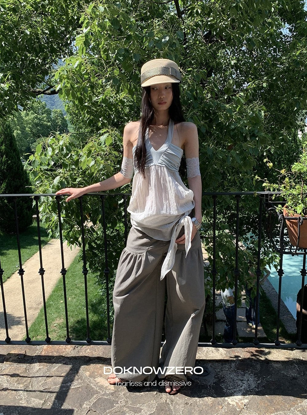 Halter Mesh Layered Top (2color)