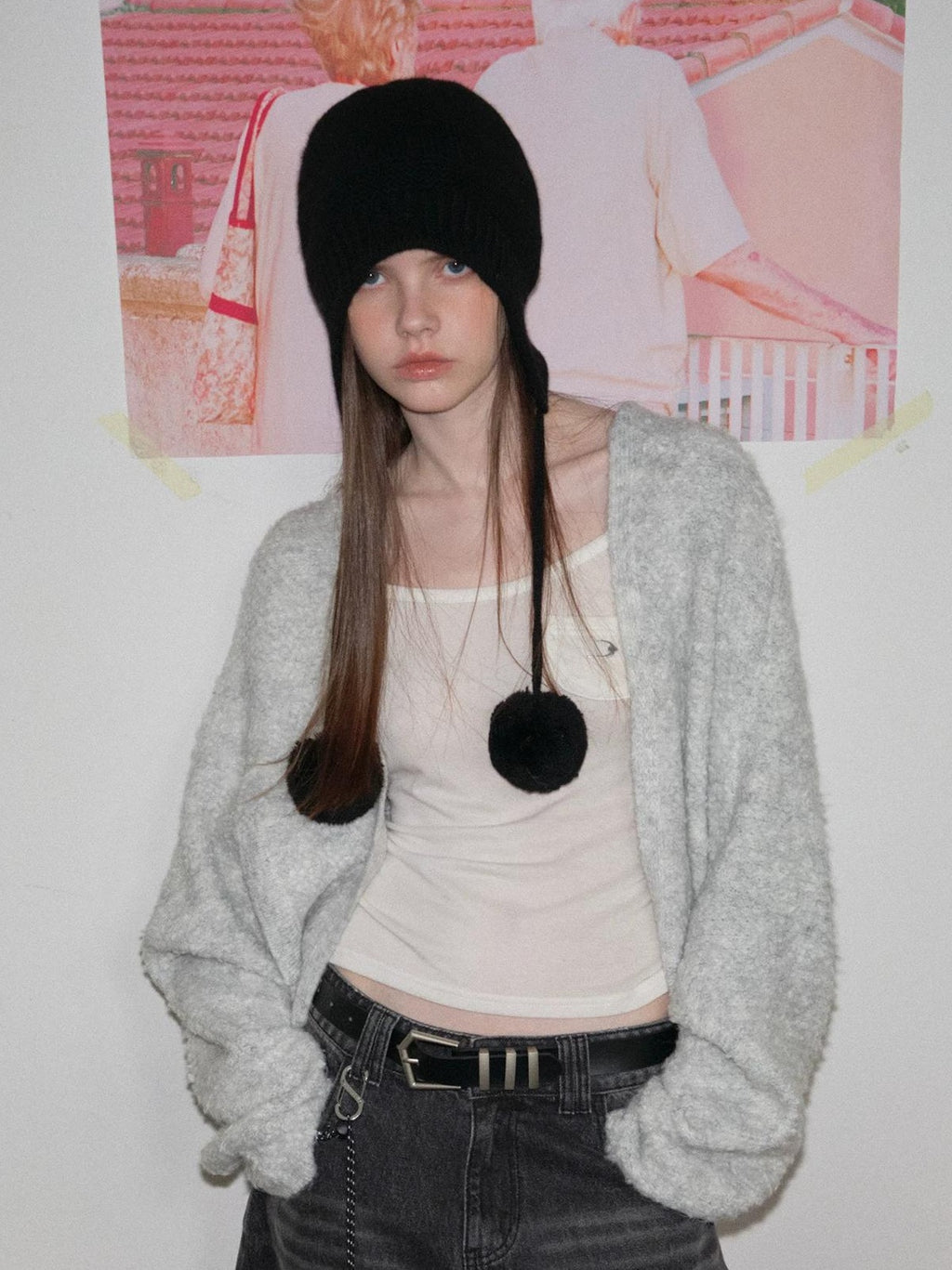 TRIA SELECT | WOOL KNIT BEANIE WITH POM POM【ID:TN00082】