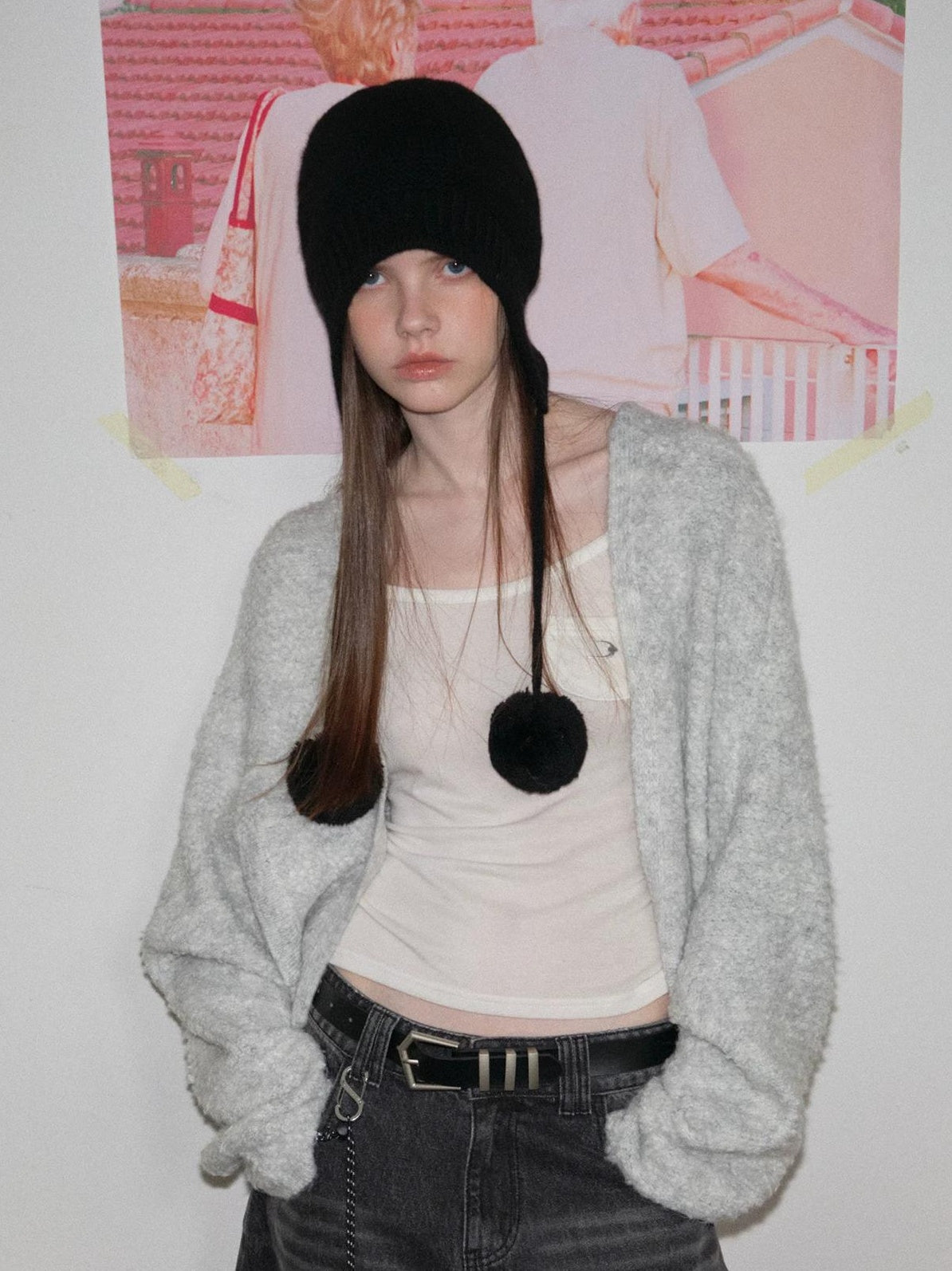 TRIA SELECT | WOOL KNIT BEANIE WITH POM POM【ID:TN00082】