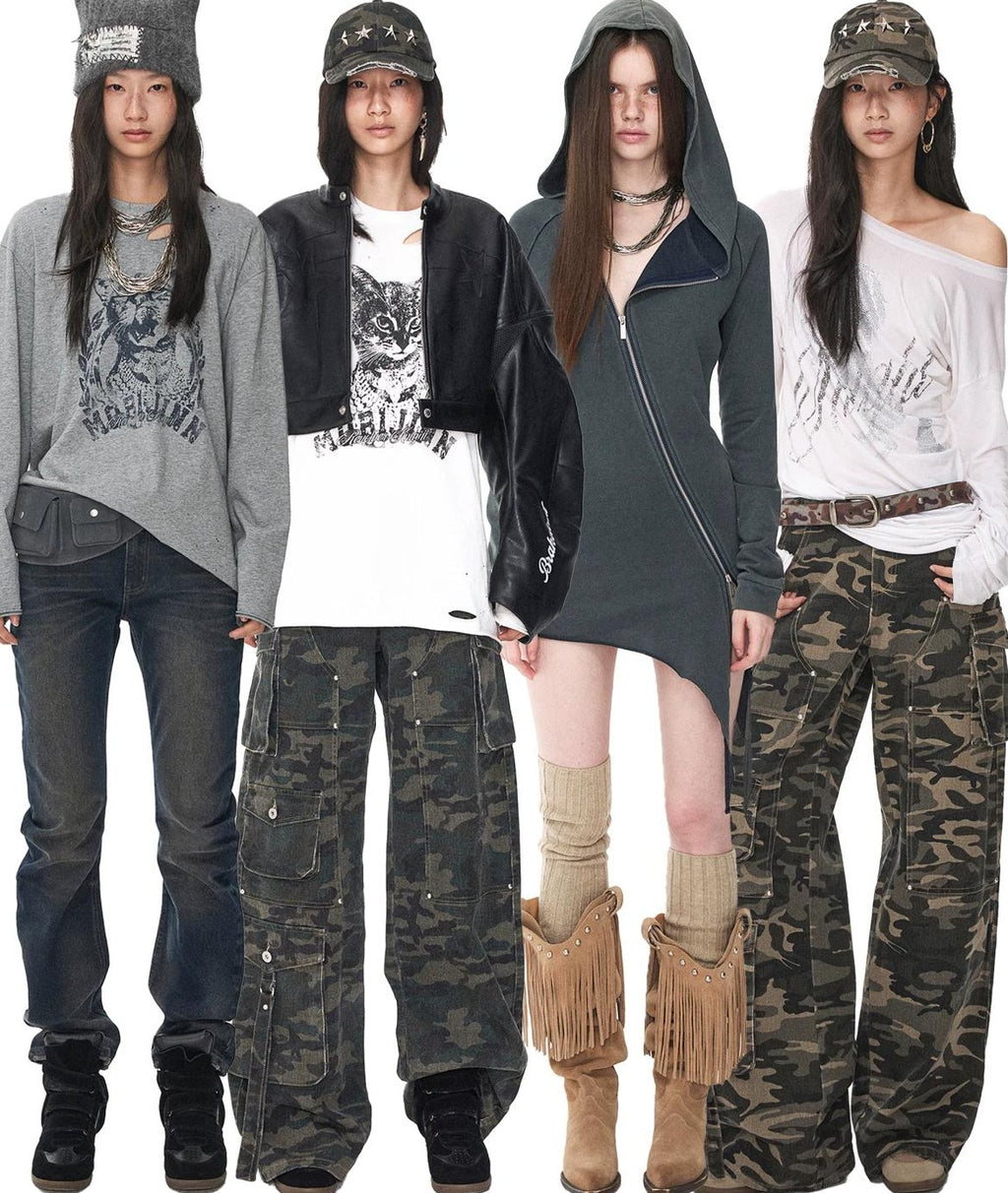 1JINN STUDIO | VINTAGE WHISKERS LOW-WAIST JEANS【ID:TN00070】