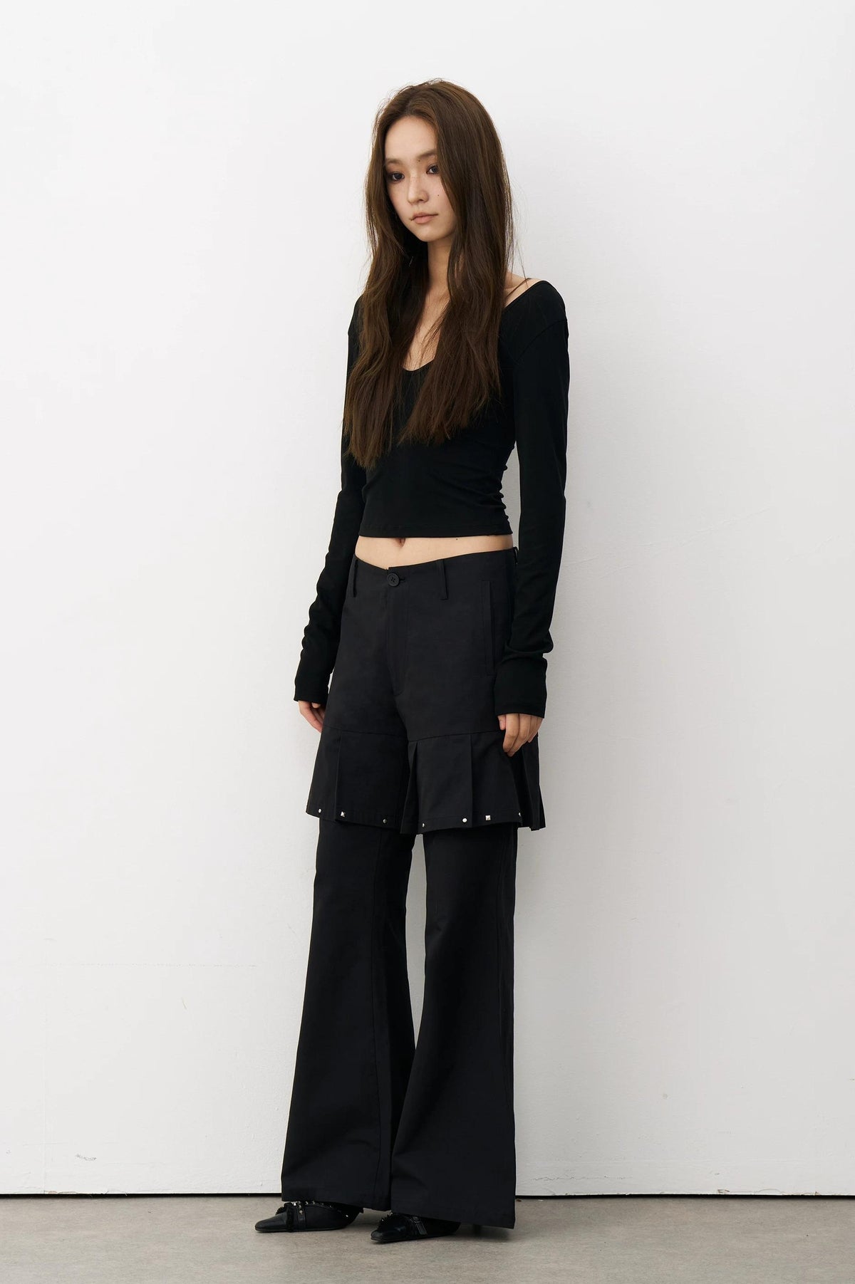 THELIGHT | CHIC BEADED TWO-PIECE PANTS【ID:TN00104】
