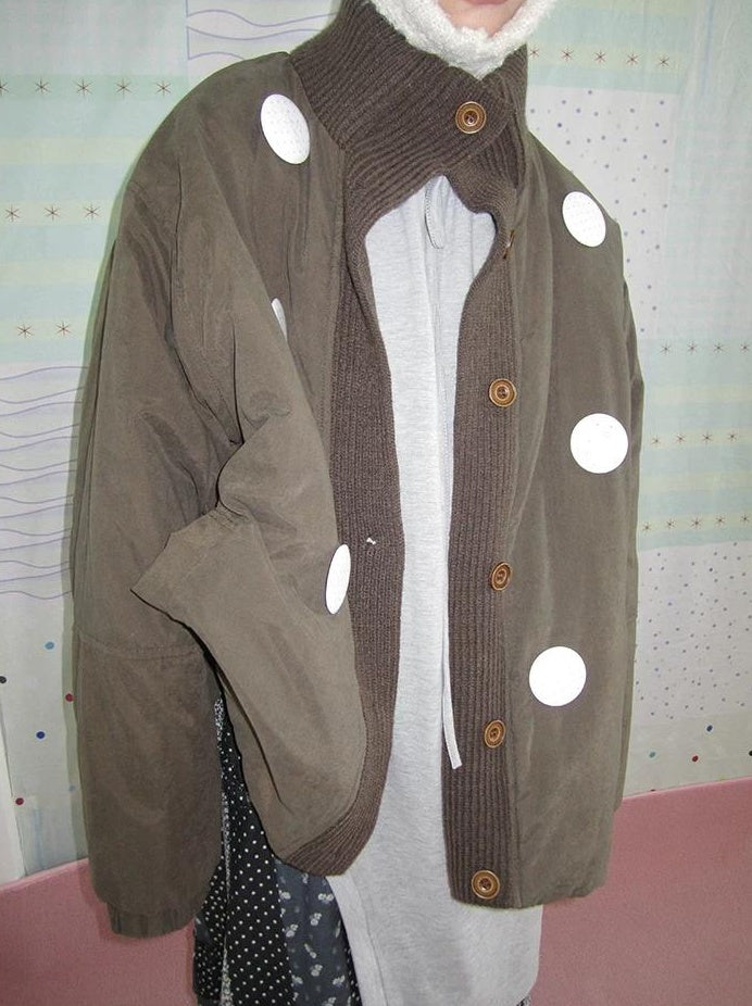 3months | KOREAN KNIT SPLICE CARDIGAN【ID:TN00061】