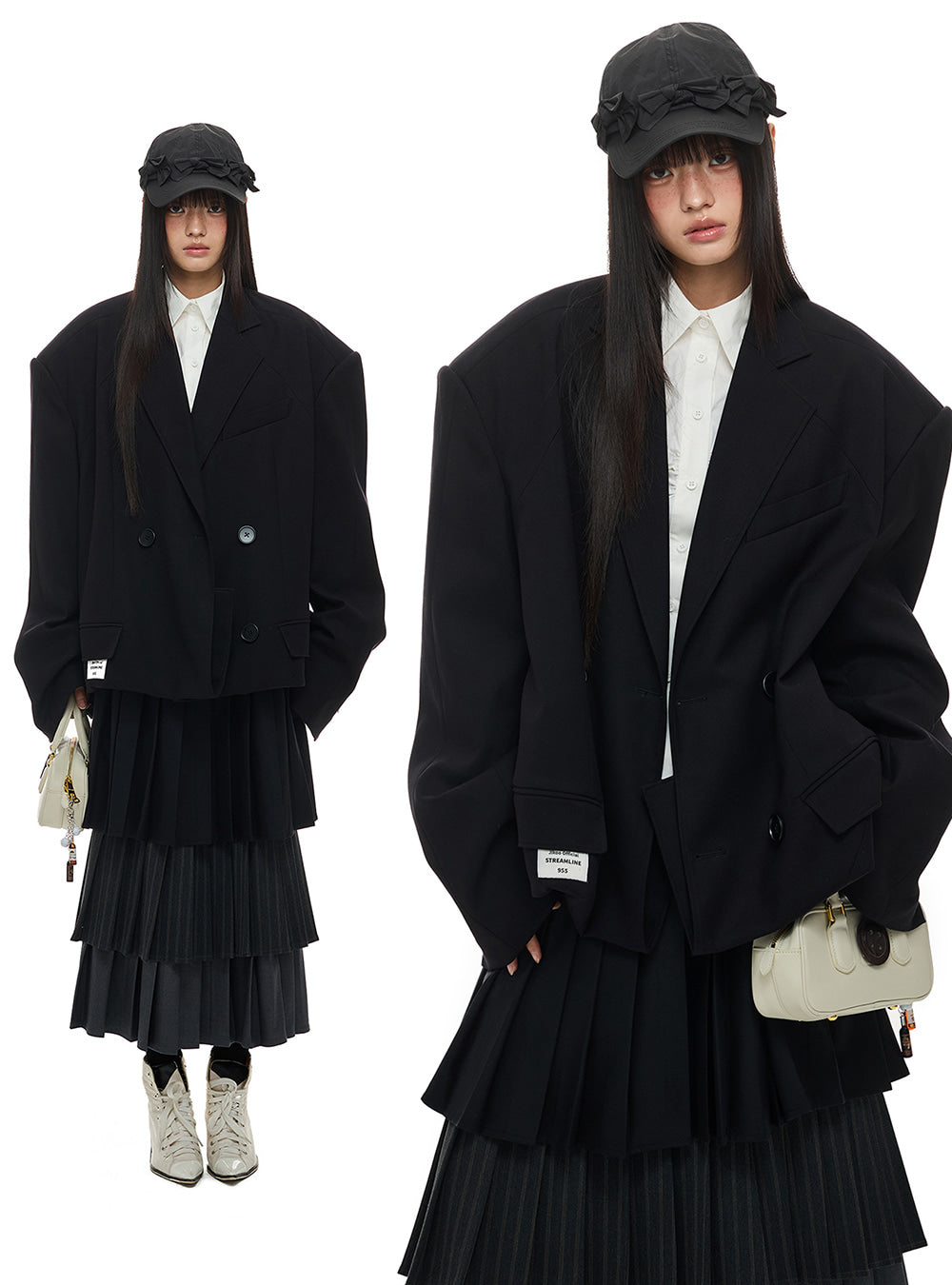 Wool Blend Double-Breasted Jacket